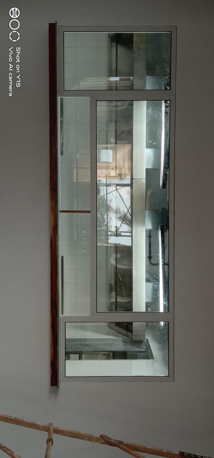 Modern glass partition interior
